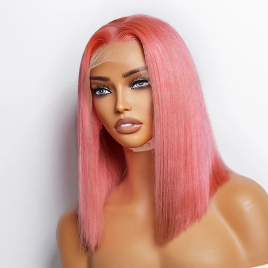 12" 13X4 STRAIGHT PINK LACE FRONT WIG